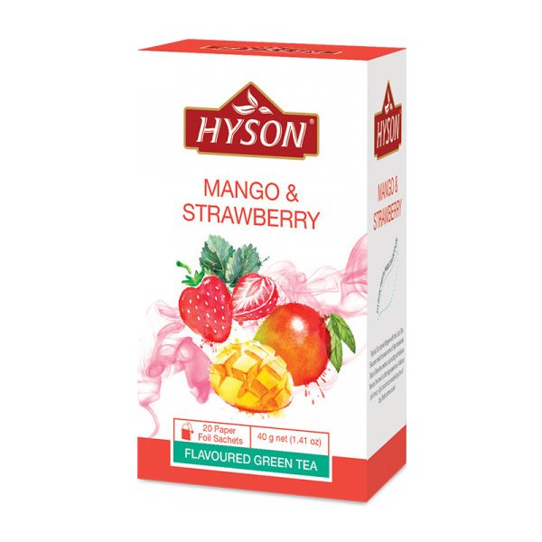 Čaj Hyson zelený čaj Mango a Jahoda 20 ks