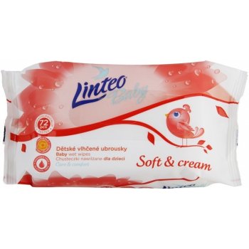 Linteo Baby Soft and Cream vlhčené ubrousky 72 ks od 24 Kč - Heureka.cz