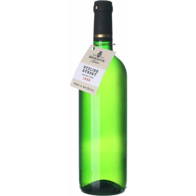 Mikrosvín Mikulov Ryzlink rýnský Pozdní sběr suché bílé 1999 12,5% 0,75 l (holá láhev) – Hledejceny.cz