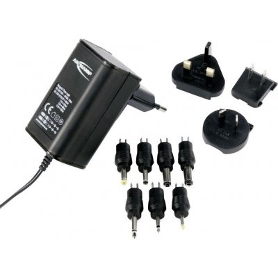 Ansmann 1209-0000 zásuvkový napájecí adaptér, nastavitelný, 3 V/DC, 4.5 V/DC, 5 V/DC, 6 V/DC, 7.5 V/DC, 9 V/DC, 12 V/DC, – Hledejceny.cz