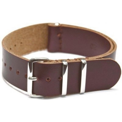 NATO Strap Kůže hnědá NTSLDBK-18 – Zboží Mobilmania
