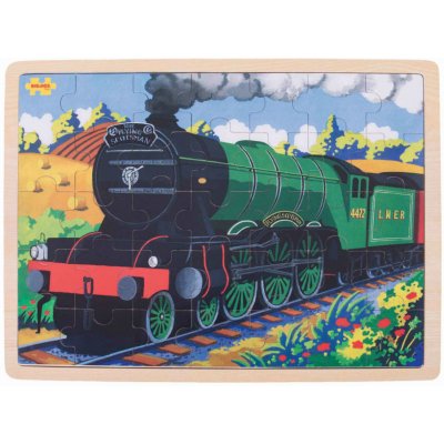 Bigjigs Toys historický vlak Flying Scotsman 35 dílků – Zboží Mobilmania