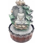 Nefertitis Pokojová fontána Buddha na lotosovém květu s květinovou fontánou 26 cm