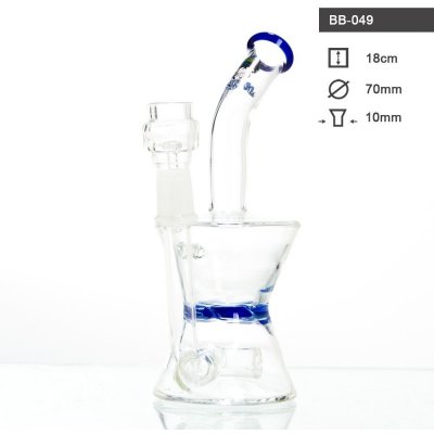 Amsterdam Skleněný bong Blue Glass 18 cm 10 mm – Hledejceny.cz