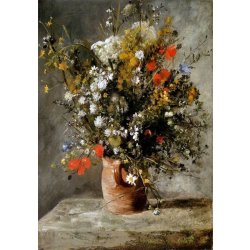 Reprodukce - VR14-168 Pierre-Auguste Renoir - Zátiší s květinami Obraz  60x40 cm obraz - Nejlepší Ceny.cz