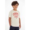 Dětské tričko Tommy Hilfiger dětské bavlněné tričko béžová, s potiskem
