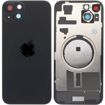 Kryt Apple iPhone 15 Plus Sklo Zadního Housingu + Sklíčko Kamery + Kovová Destička + Magsafe Magnet černý – Zboží Živě