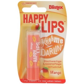 Blistex Happy Lips balzám na rty s ovocnou příchutí mango (Kiss Me Darlin) 3,7 gBlistex Happy Lips Lip Balm Mango 3,7 g