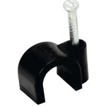 METRODIS příchytka.kabelová+hřeb 830.30/6 6mm černá blistr-30ks – HobbyKompas.cz