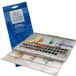 Winsor & Newton Cotman Water Colours umělecké akvarelové barvy 45 barev v půlpánvičkách