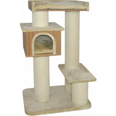 CatGato škrabadlo Bamboo Residence béžové 126 cm – Zboží Dáma