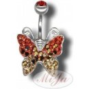 Piercing s krystaly Swarovski Devil Heart F Tribal ATCDEVILHEART-F