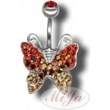 Piercing s krystaly Swarovski Devil Heart F Tribal ATCDEVILHEART-F