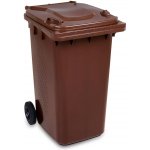 Těsmat popelnice BIO, na bioodpad hran. 120l PVC-hnědá – Sleviste.cz