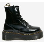 Dámské lesklé kotníkové kožené boty na platformě Dr. Martens Jadon Max 8 Eye černá – Sleviste.cz