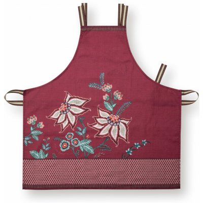 PIP Studio Zástěra Flower Festival tmavě růžová 85 x 88cm 51.030.024 – Hledejceny.cz