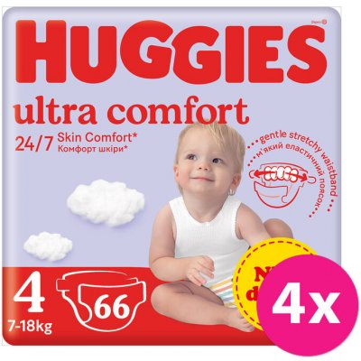 HUGGIES Ultra Comfort Jumbo 4 4x 66 ks