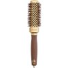 Hřeben a kartáč na vlasy Olivia Garden Expert Blowout Straight Square Brush Gold & Brown 30 mm Hranatý kartáč na vlasy