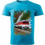 dětské tričko s lokomotivou 757 004-7 tyrkysové – Zbozi.Blesk.cz