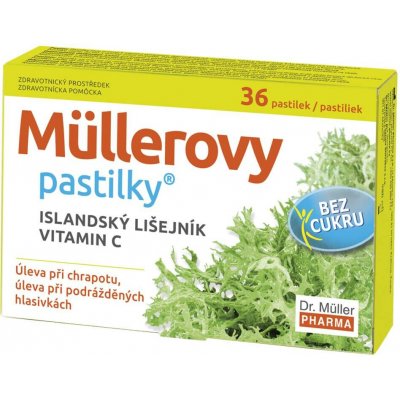 Dr. Müller Müllerovy pastilky s islandským lišejníkem bez cukru 12 pastilek – Hledejceny.cz