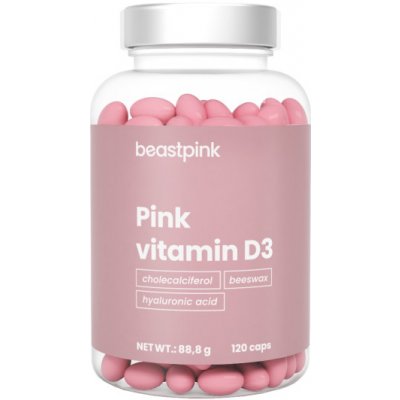 GymBeam BeastPink Pink Vitamín D3 2000 IU 120 kapslí – Hledejceny.cz