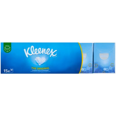 Kleenex The Original papírové kapesníky 3-vrstvé 15 x 7 ks – Zbozi.Blesk.cz