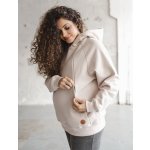 milk & love těhotenská a kojící mikina Motherhood oversize béžová – Zboží Dáma