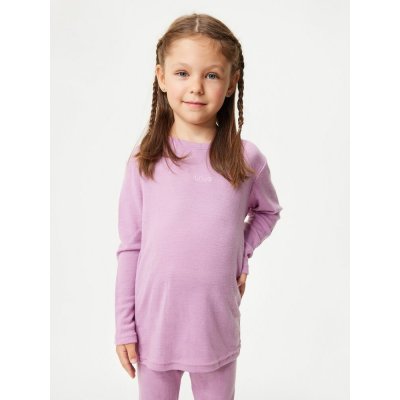 Unuo dětské merino triko s dlouhým rukávem růžová – Zboží Dáma