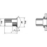 Nýtovací matice se zápustnou hlavou M6 / balení 500 ks – Sleviste.cz