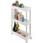 Bílý plastový pojízdný regál 45x80 cm Mino – Wenko – Zboží Mobilmania