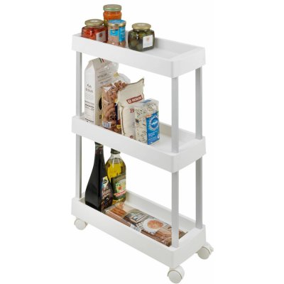 Bílý plastový pojízdný regál 45x80 cm Mino – Wenko – Zboží Mobilmania
