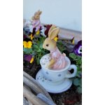 Dekorace králičí slečny v čajovém šálku 8*8*11 cm – Hledejceny.cz