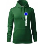 Hvězda života doktorka mikina dámská Cape s kapucí Lahvově zelená – Hledejceny.cz