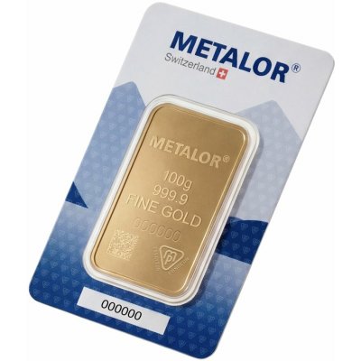 Metalor zlatý slitek 100 g – Zboží Mobilmania
