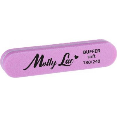 Molly Lac Penový pilník na nechty mini rovný zaoblený ružový 180/240 – Zboží Dáma