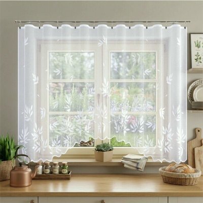 Hotová záclona nebo balkonový komplet, Aura, bílá 300 x 150 cm – Hledejceny.cz