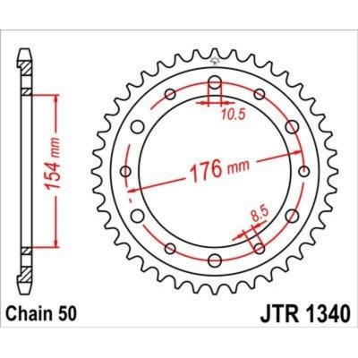 JT Sprockets JTR 1340-43ZBK – Hledejceny.cz