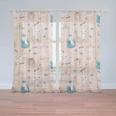 Záclony Barevné kočičky: 2 ks - 150x250 cm - Sablio – Hledejceny.cz