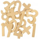 Bigjigs Toys Dřevěné číslice se znaménky