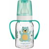 Láhev a nápitka Canpol babies 11/823 Láhev s potiskem Cute Animals s úchyty mint 120 ml