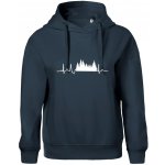 EKG les Oversized mikina dámská Moon kratší + širší Námořní modrá velmi tmavá téměř černá – Zboží Dáma