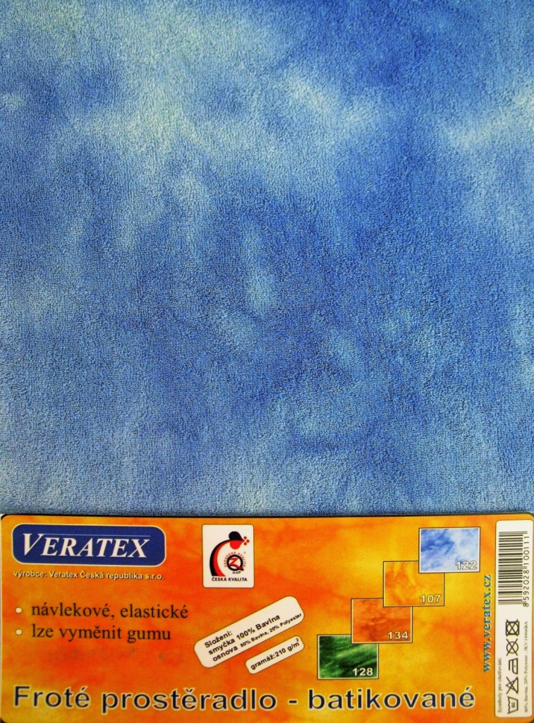 Veratex Froté prostěradlo na masážní lůžko lehátko modrá batika 60x190 od  451 Kč - Heureka.cz