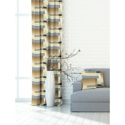 Výprodej dekoračního závěsu s tunýlkem, OXY Stripes modrý, 140 x 245 cm – Hledejceny.cz
