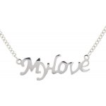 Blingstar Řetízek s nápisem My Love z chirurgické oceli 1152 – Zboží Mobilmania