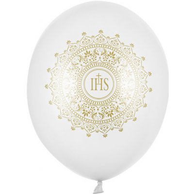 PartyDeco Balónky 30cm IHS Metallic Pure White – Zboží Dáma