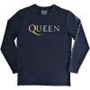 Pánské Tričko Queen Long Sleeve T-Shirt: Rainbow Crest back Sleeve Print