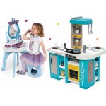 Smoby Set kuchyňka elektronická Tefal Studio 360° XL Bubble a kosmetický stolek Frozen s židlí – Hledejceny.cz