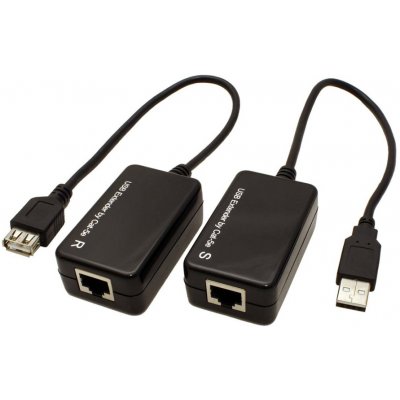 Prodlužovací adaptér USB 2.0 přes TP (RJ45) až 60m (UCE260)