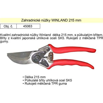 WINLAND 215 mm půlkulatý břit – Zboží Mobilmania