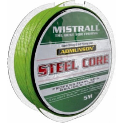Mistrall Šňůra S Ocelovým Jádrem Admuson Steel Core 5m 0,14mm 18,8kg – Hledejceny.cz